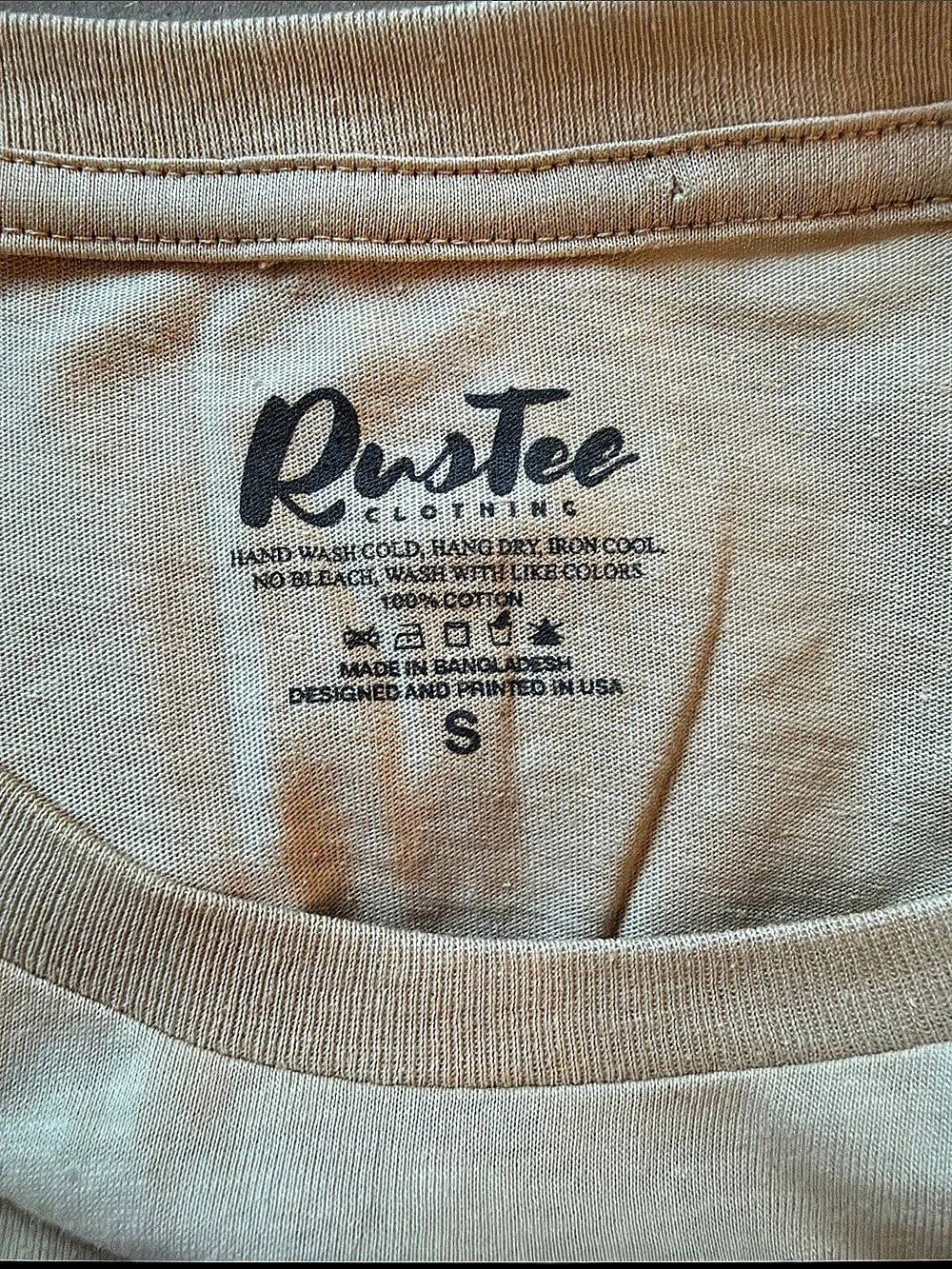 Rewind Graphic Cropped Tee in Beige Size Small